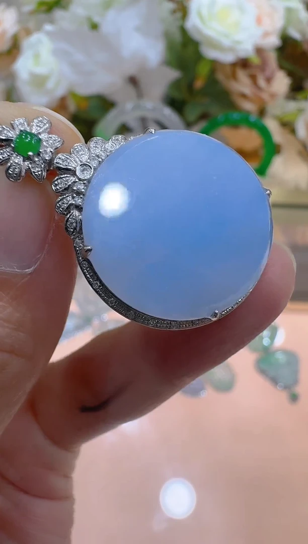 吊坠(不含链)18K金镶嵌翡翠团购多样性发一件