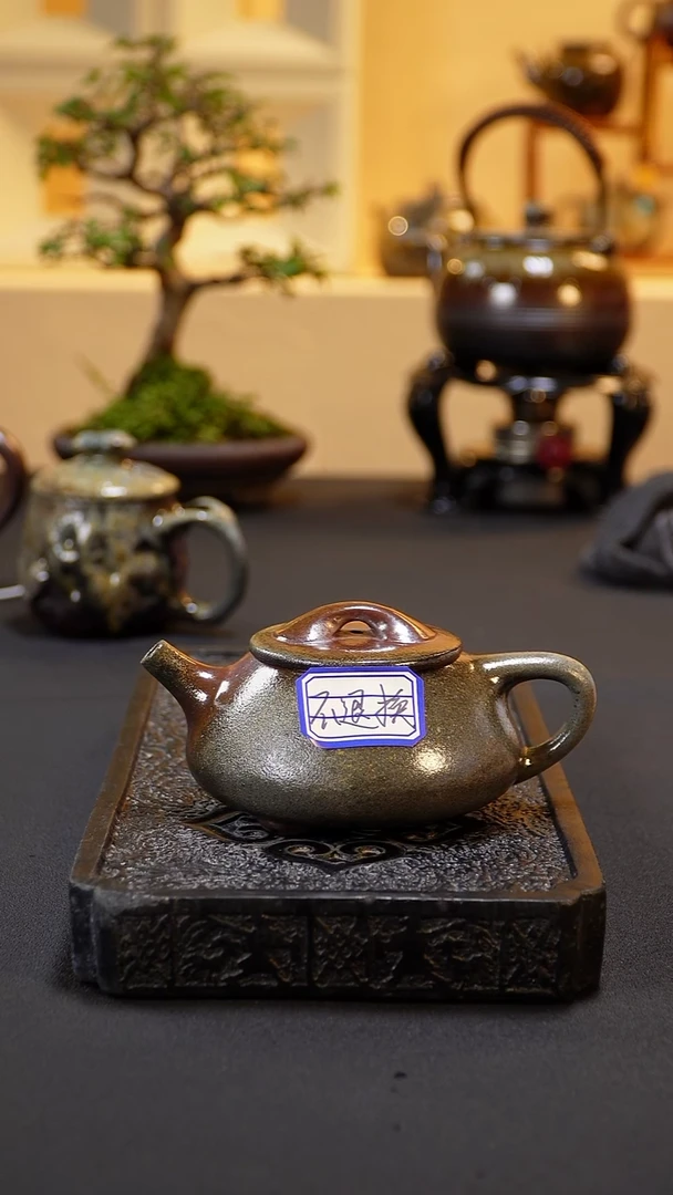 茶壶紫砂纯自然柴烧
