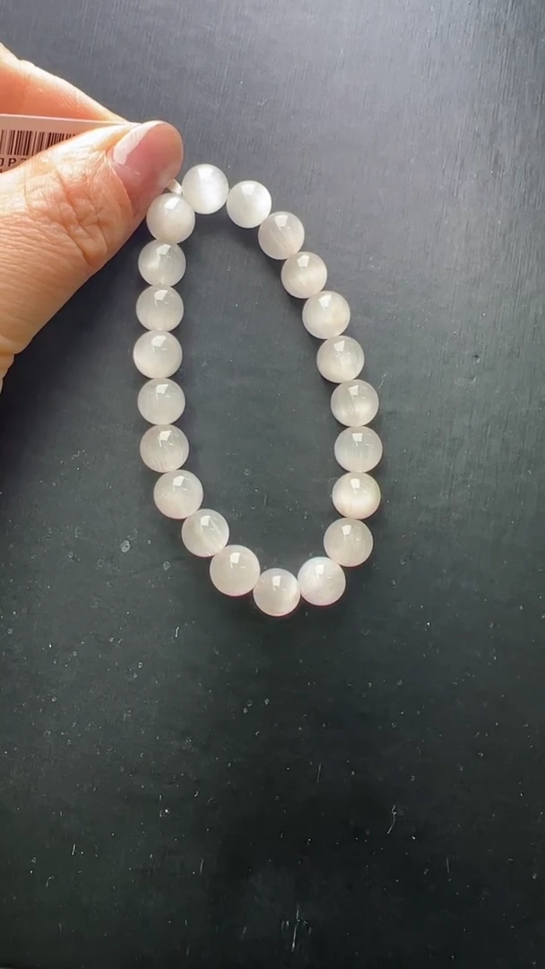 【闪购商品】水晶手串未镶嵌白兔毛手串9m+ JP38517