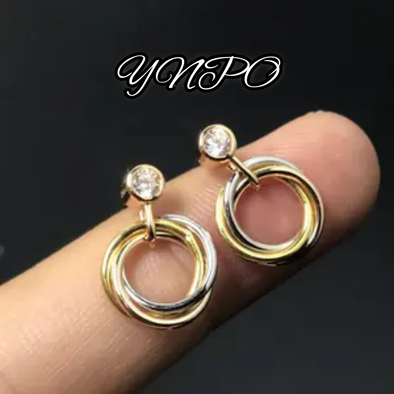 简约 经典 小号三圈耳钉