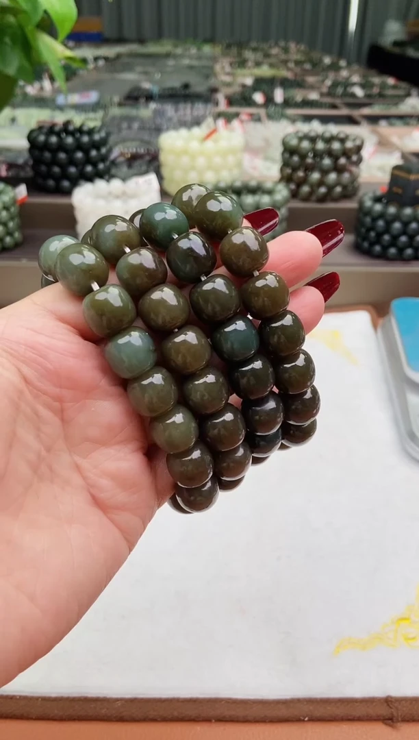 【闪购商品】和田玉手串未镶嵌纯天然和田玉新疆且末14多样性发其一