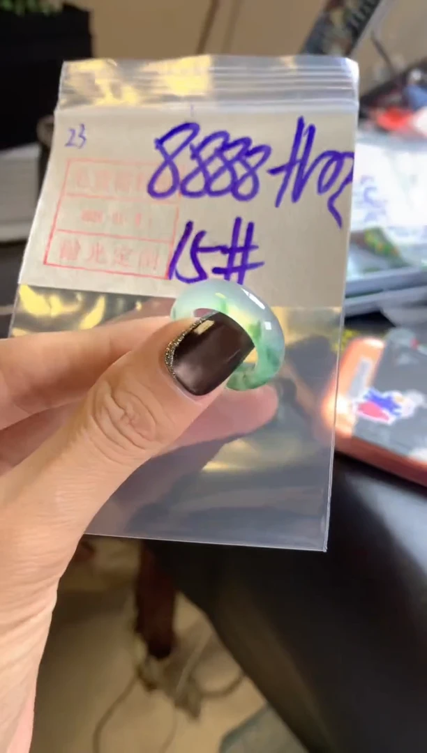 未镶嵌定制翡翠23戒圈15*8898元毛货需精抛光发