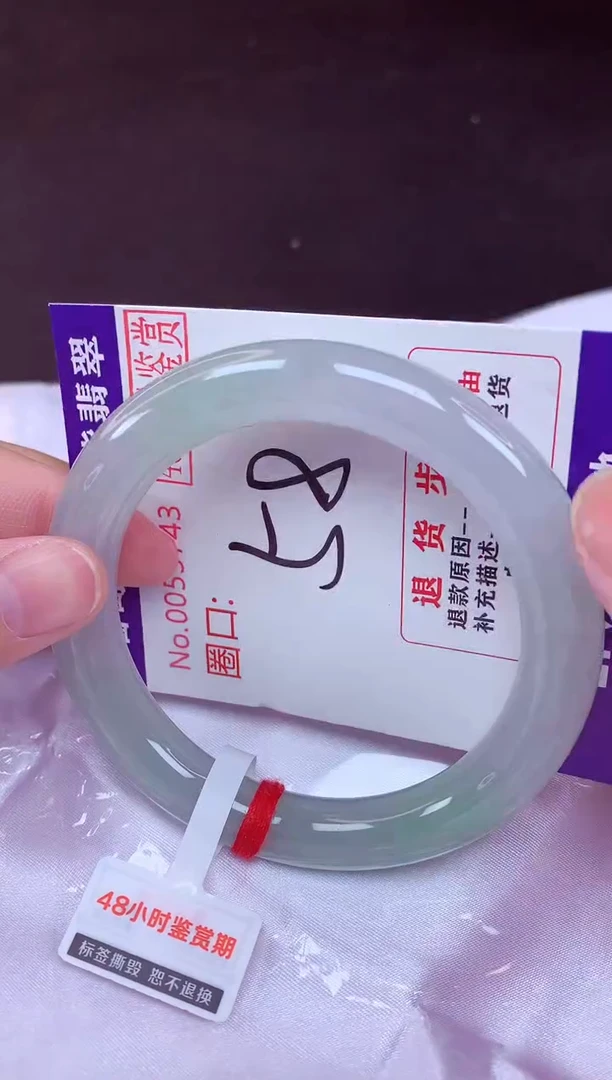 未镶嵌手镯翡翠58（48小时鉴赏期 ）
