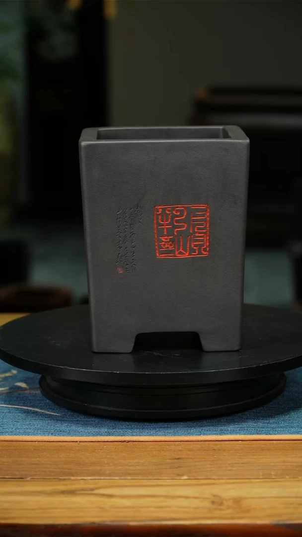 紫砂花盆惜精品兰花微