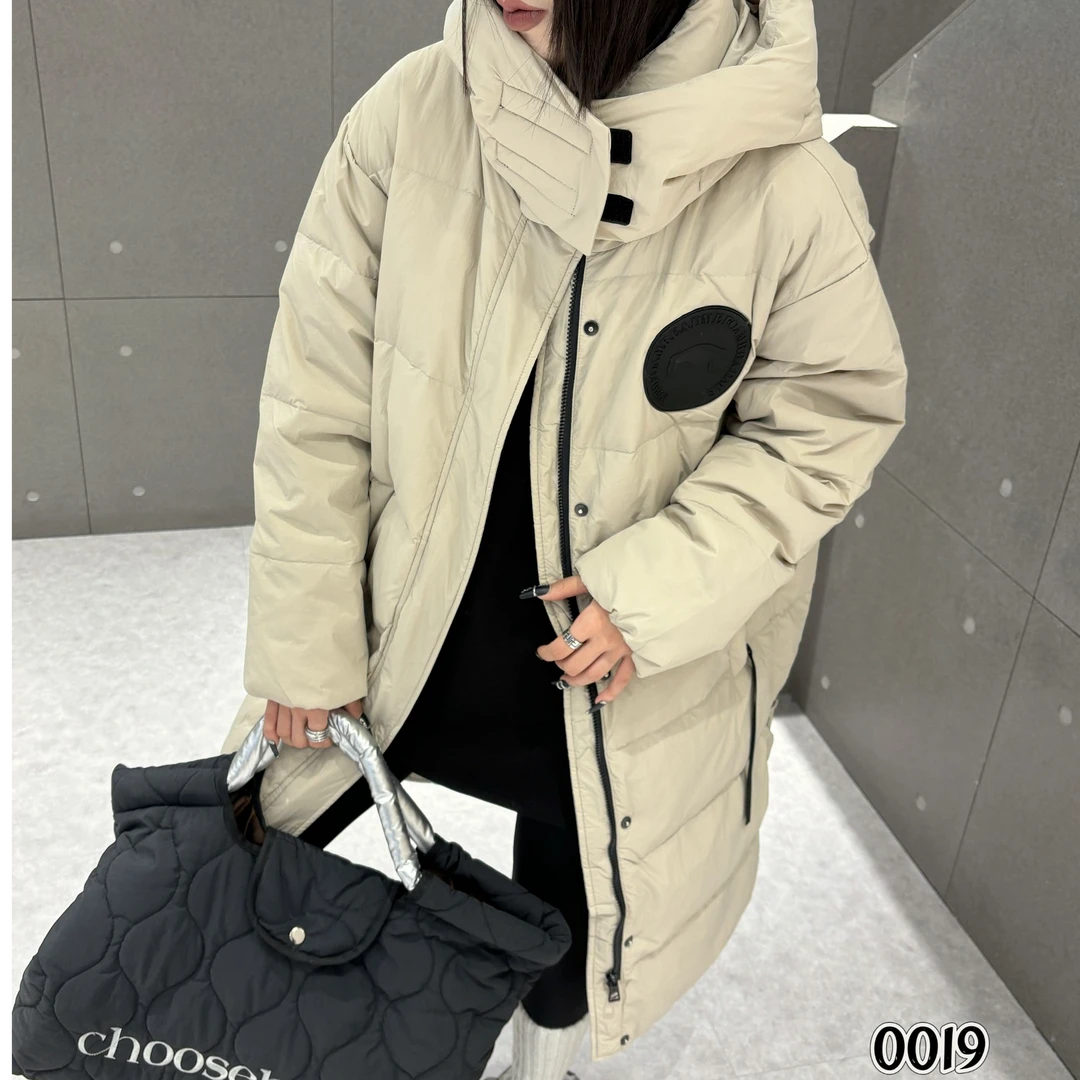 冬季胖MM新款泡芙款中长款韩版东大门加厚款白鸭绒羽绒服0019