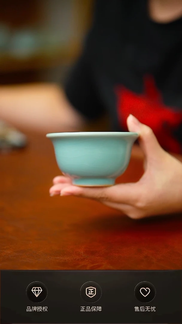 青杰仿古压手杯不完美