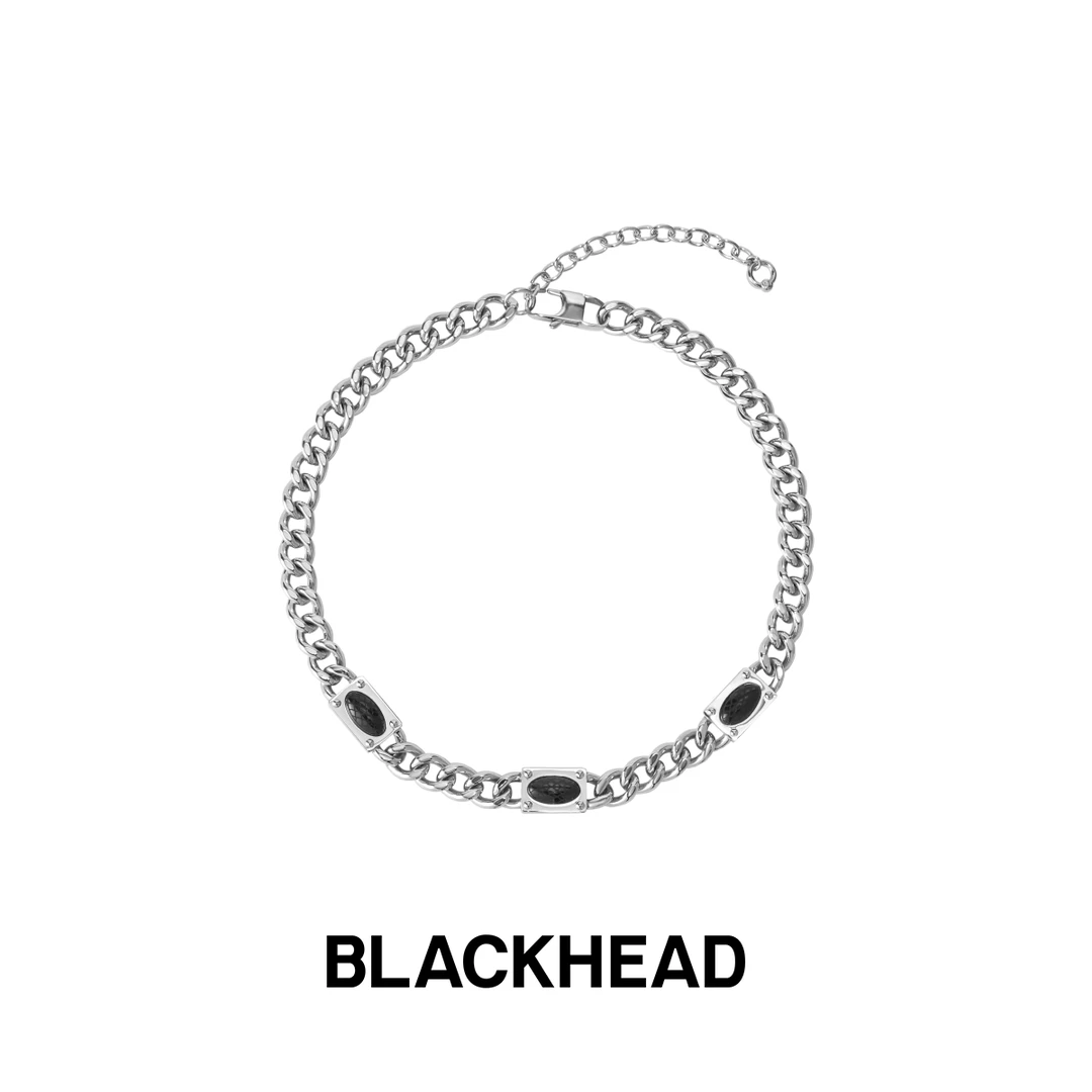 BLACK HEAD/黑头 钛钢项链 蛇纹项链