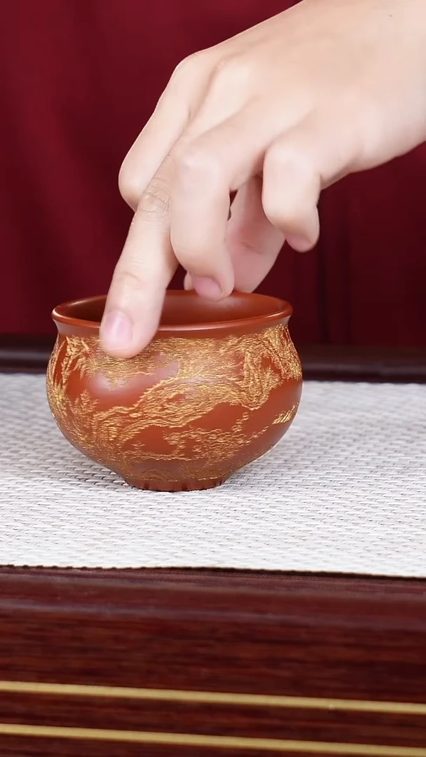 茶杯紫砂宜兴原矿紫砂 手工紫砂