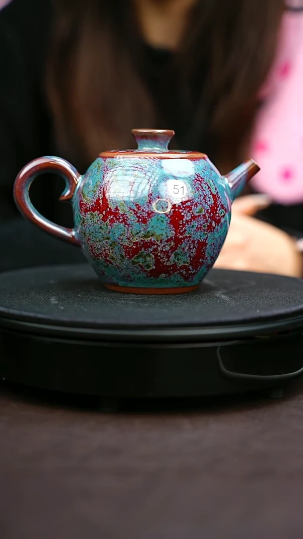 51#原矿钧瓷炉钧釉罐罐壶