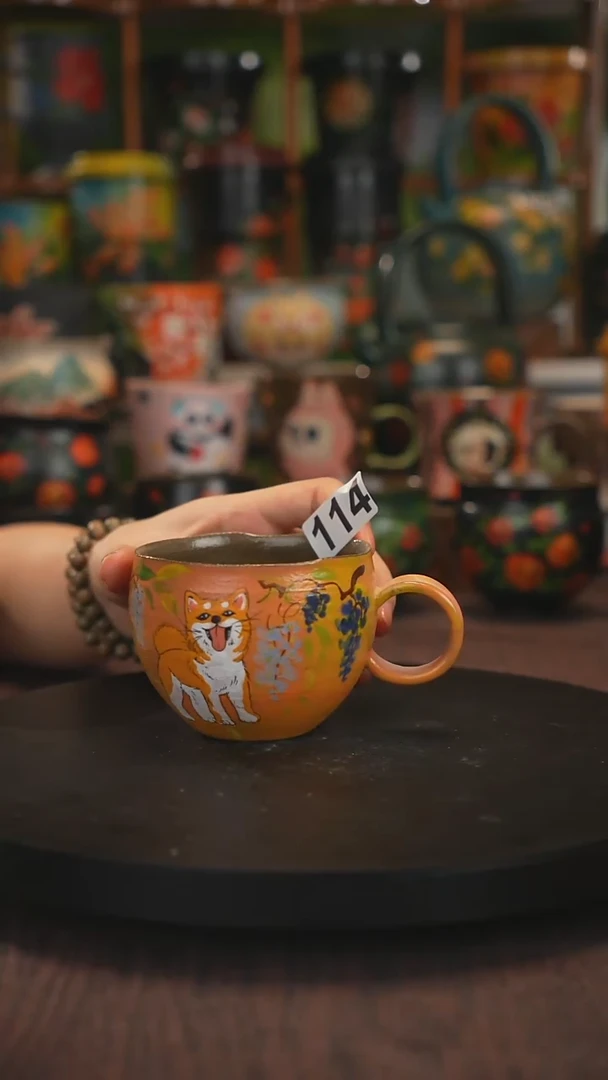 紫砂油画手绘釉下彩