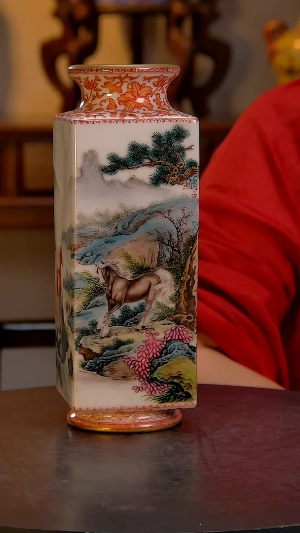 珐琅彩四方器精品陶瓷