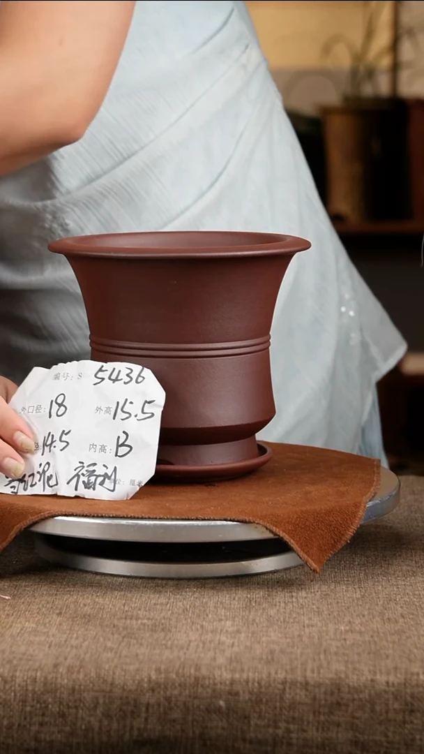 紫砂花盆花卉工艺5436+z