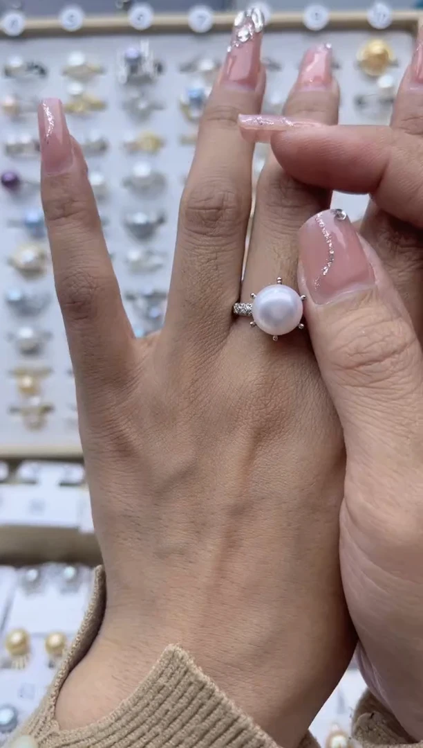 【闪购商品】淡水珍珠戒指合金23