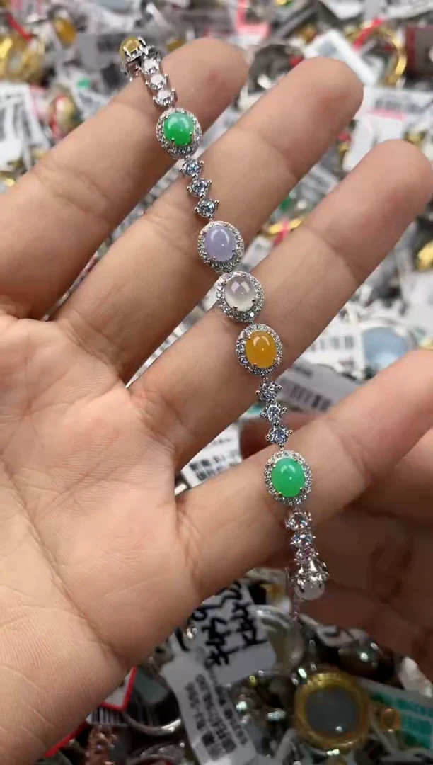 银S925镶嵌戒指翡翠888----7