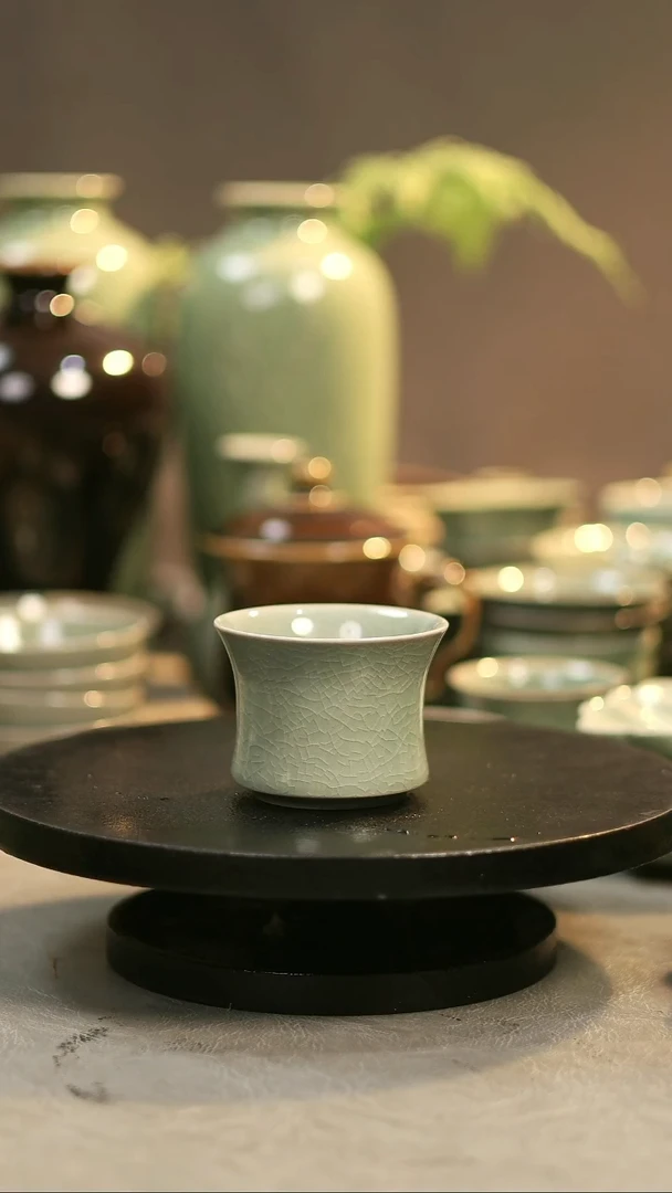 杯子瓷原产地原矿釉束腰杯