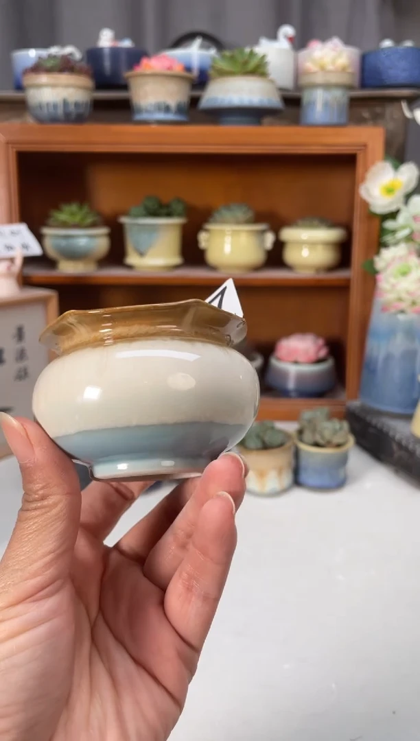 瓷片237知木小芳花盆