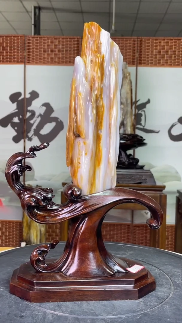 未镶嵌珠宝奇石硅化玉高37