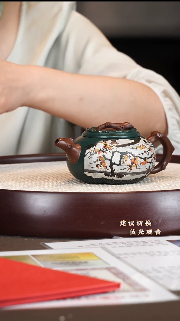 茶壶紫砂时顺华 事事如意 老紫泥2 280cc
