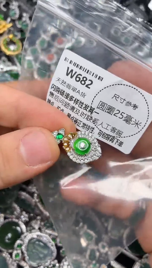 颈饰未镶嵌翡翠W682吊坠