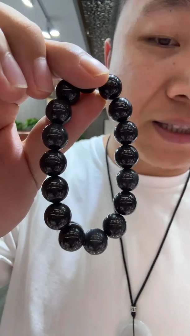 未镶嵌挂件翡翠A货翡翠多样性一件乌鸡手串