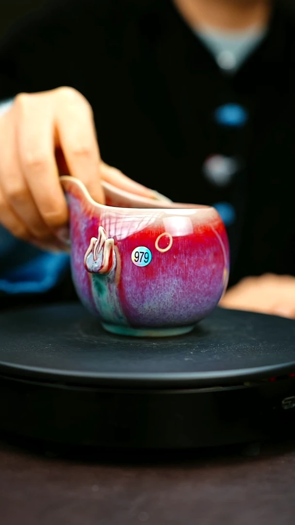 979#原矿钧瓷炉钧釉公道杯