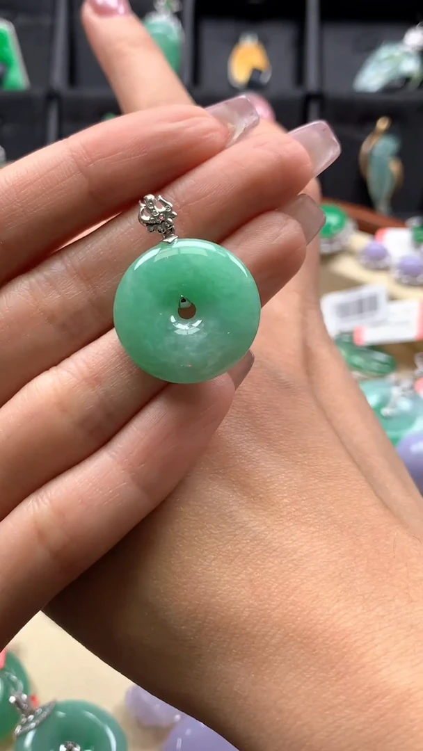 【闪购商品】翡翠颈饰未镶嵌天然缅甸A货翡翠有棉正常没运费险
