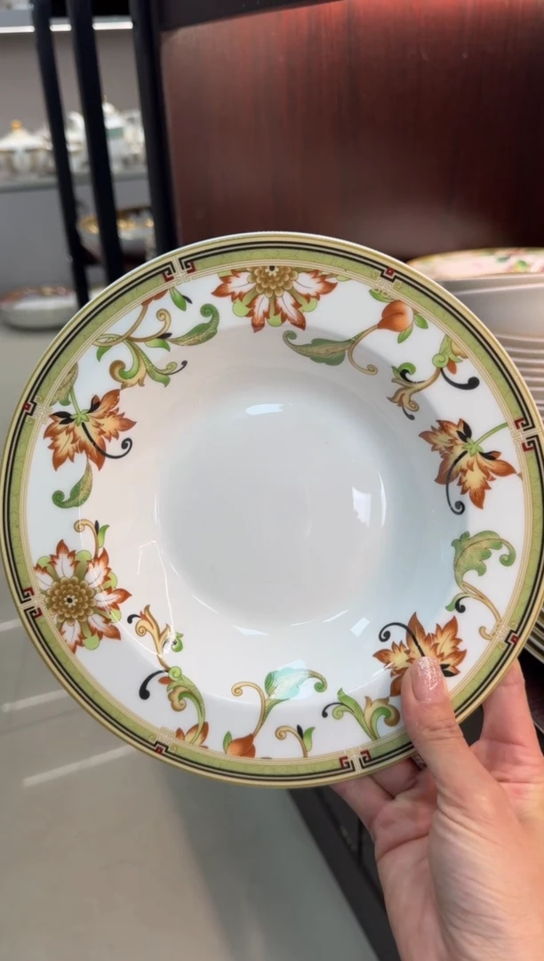 【闪购商品】瓷片8.5英寸草帽盘福利款 微瑕 2个