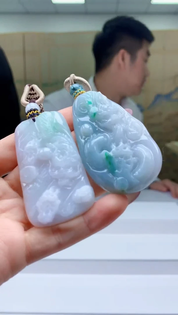 【闪购商品】定制翡翠未镶嵌5028ty-毛货挂件152