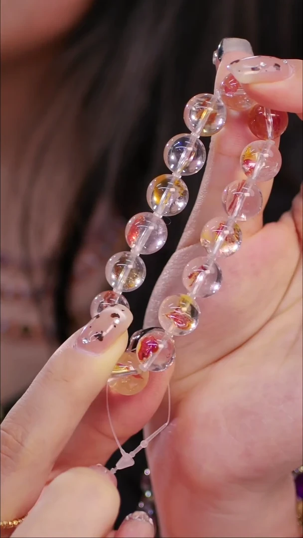 未镶嵌手串水晶锦鲤胶花11+