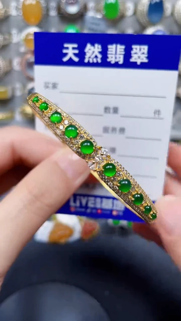 银S925镶嵌戒指翡翠447