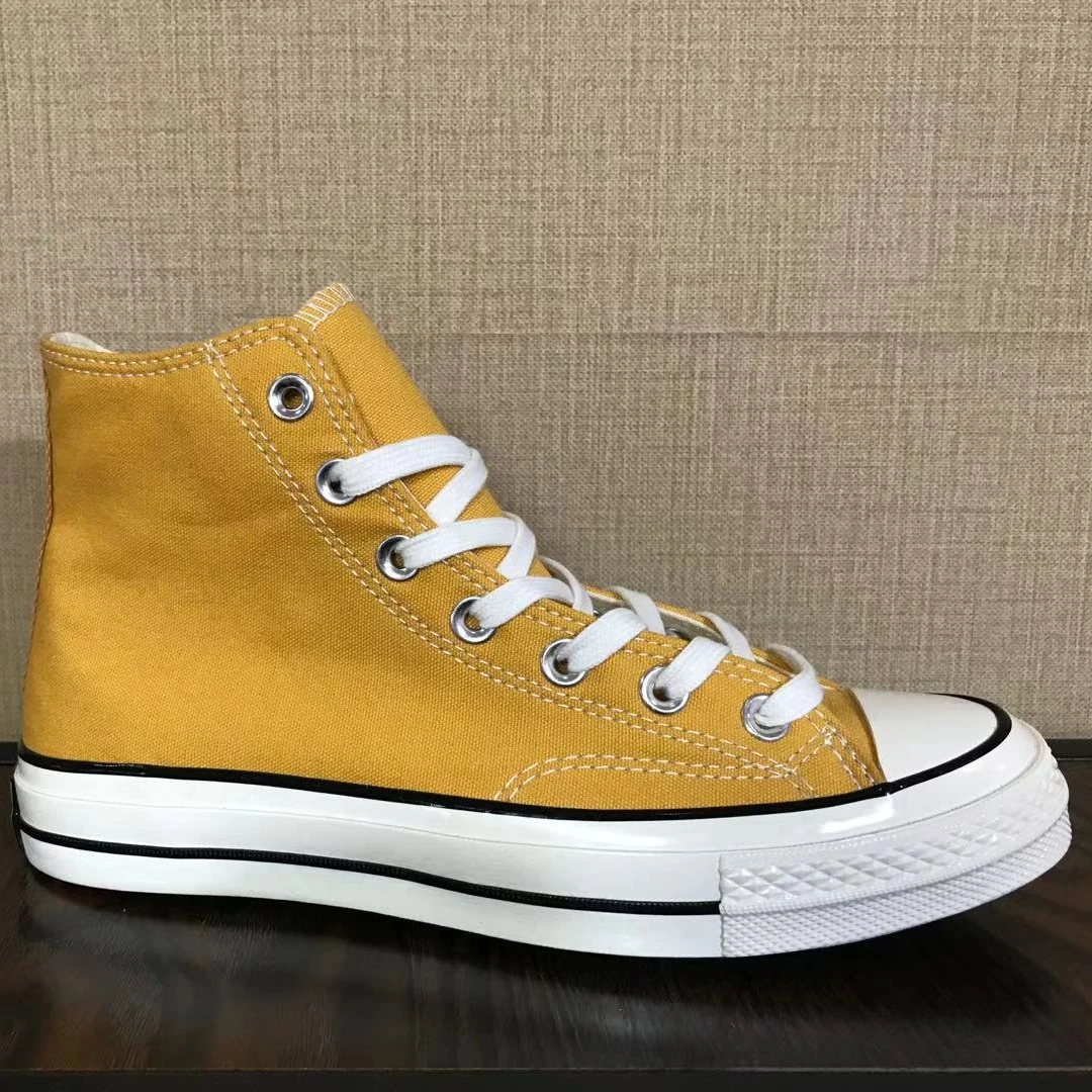 匡帆布鞋黄色奶油黄高帮低帮（个别微瑕）
