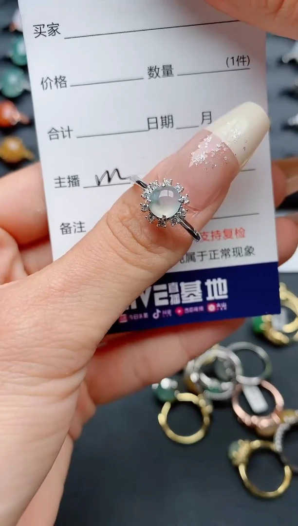 【闪购商品】翡翠戒指银S925镶嵌............