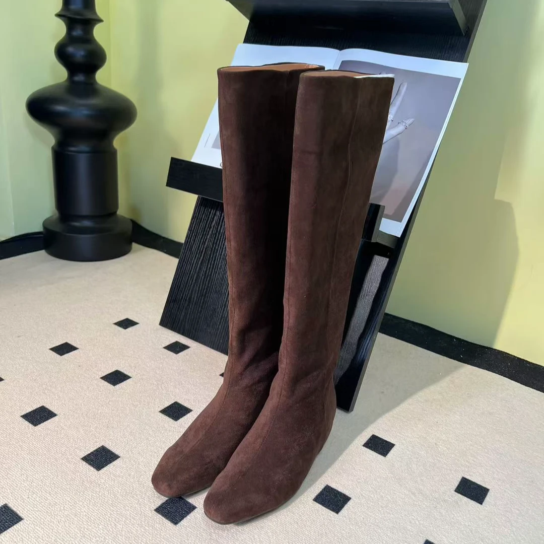 4厘米 内增高长靴2024新款靴子