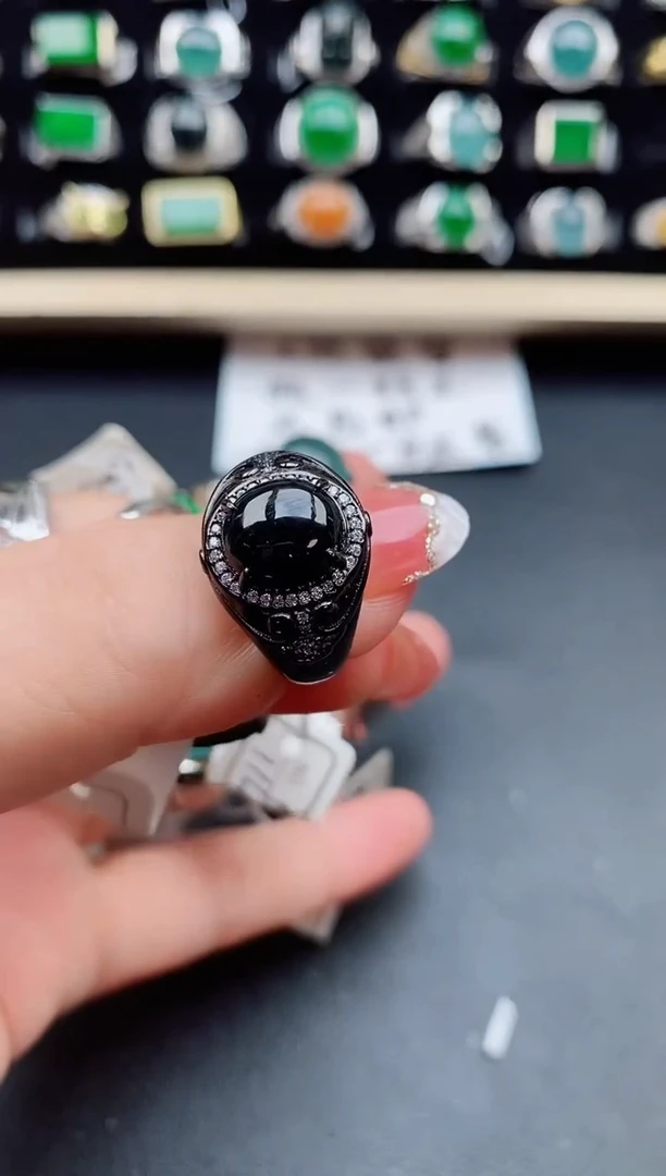 【闪购商品】翡翠戒指银S925镶嵌122121