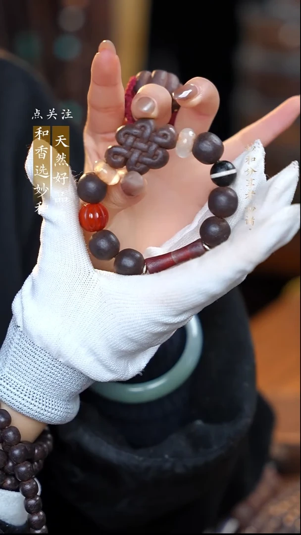 泥塑念慈1.5左右光珠+中国结单圈手串