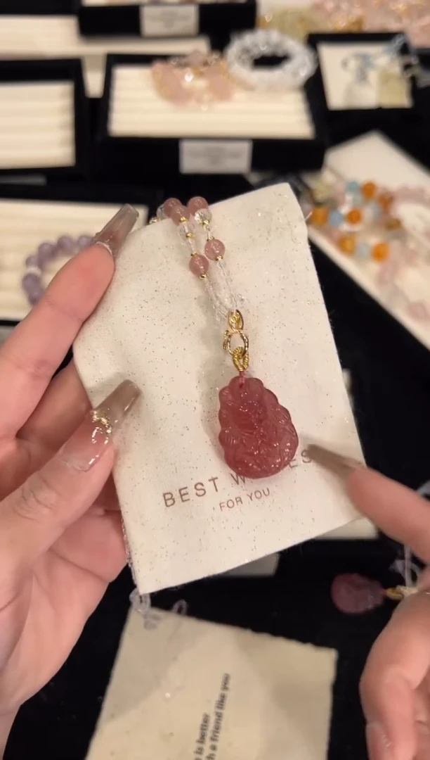 【闪购商品】水晶手链合金草莓晶项链