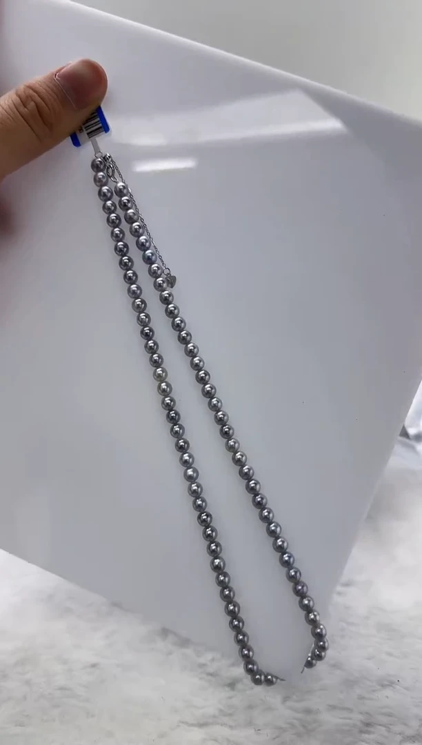 【闪购商品】海水珍珠DA银S925镶嵌t880 灰珠串6