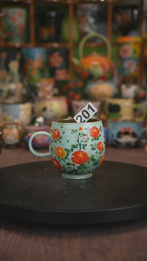 紫砂油画手绘釉下彩201