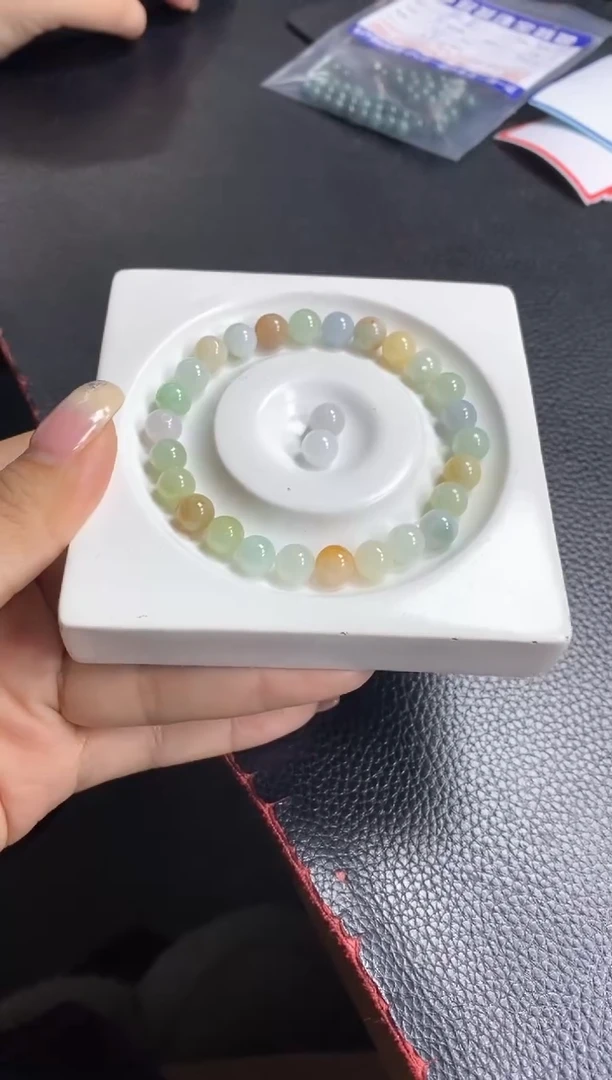 手饰翡翠未镶嵌9556冰多宝散珠7+mm28个99元