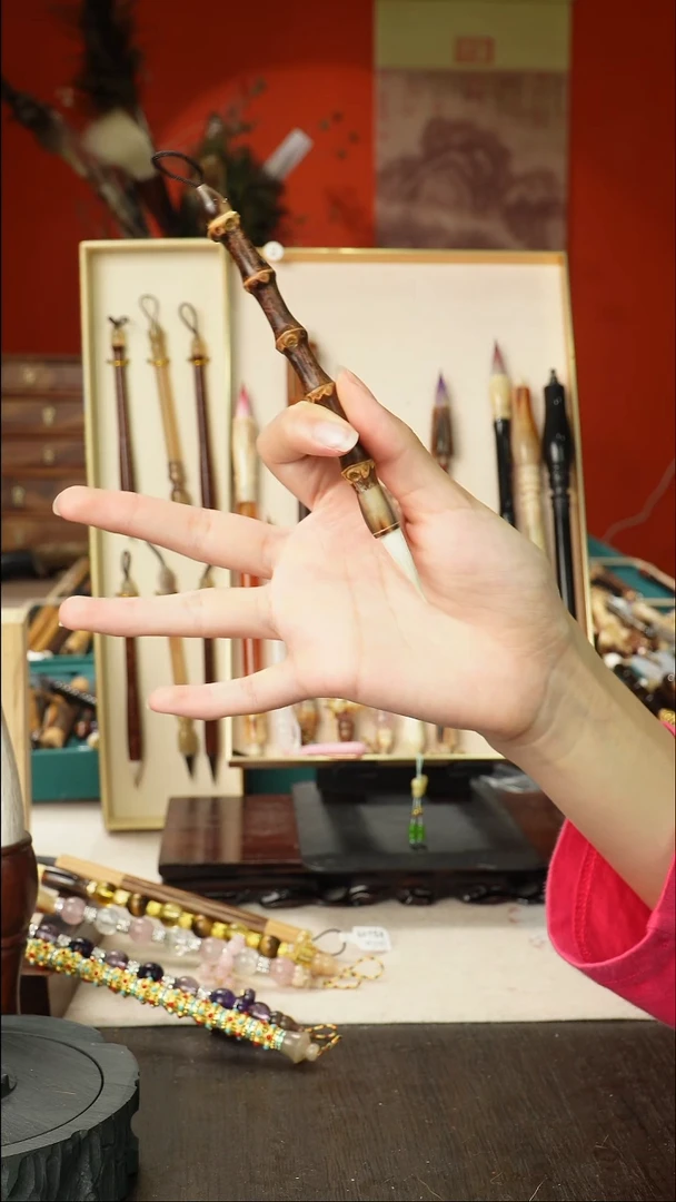 孤品高货毛笔链接 清水试笔 蘸墨不退