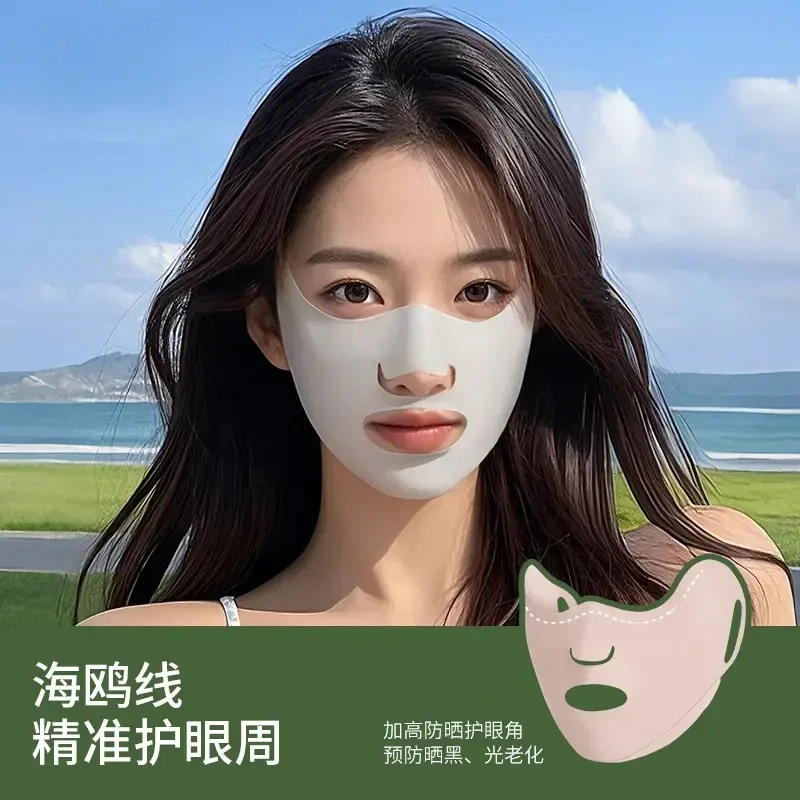 【新品】夏季防晒口罩跑步高尔夫专用遮阳冰丝挂耳面罩露嘴鼻透气