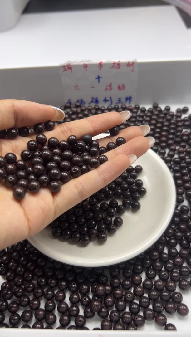檀香木散珠w996小叶紫檀6mm*40颗三单三通