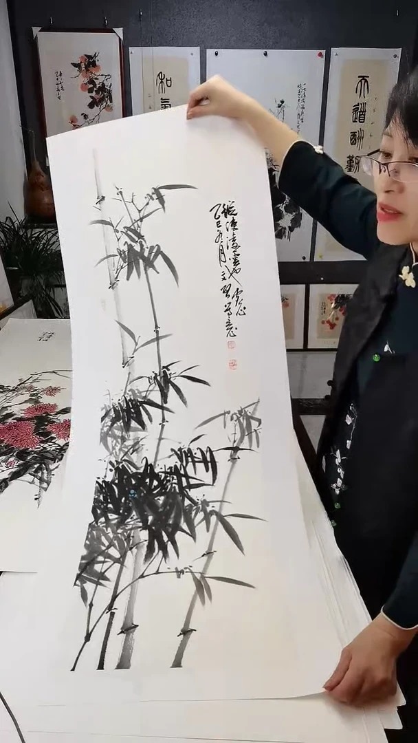 纵使凌云也虚心110*35cm