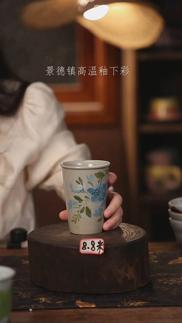 陶瓷景德镇高温釉下手绘陶瓷@L031@