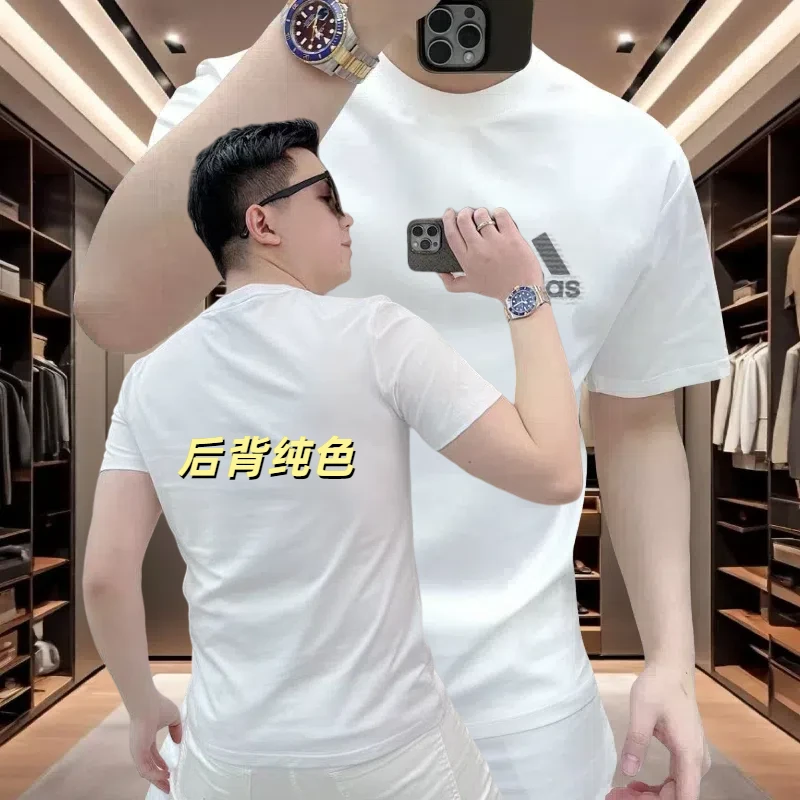 夏季新款潮牌网红款时尚圆领短袖t恤韩版爆款轻奢痞帅男装打底衫T