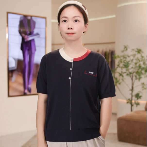 【亚文家高档天丝短袖】25年新款莱赛尔天丝气质中老年妈妈装20115