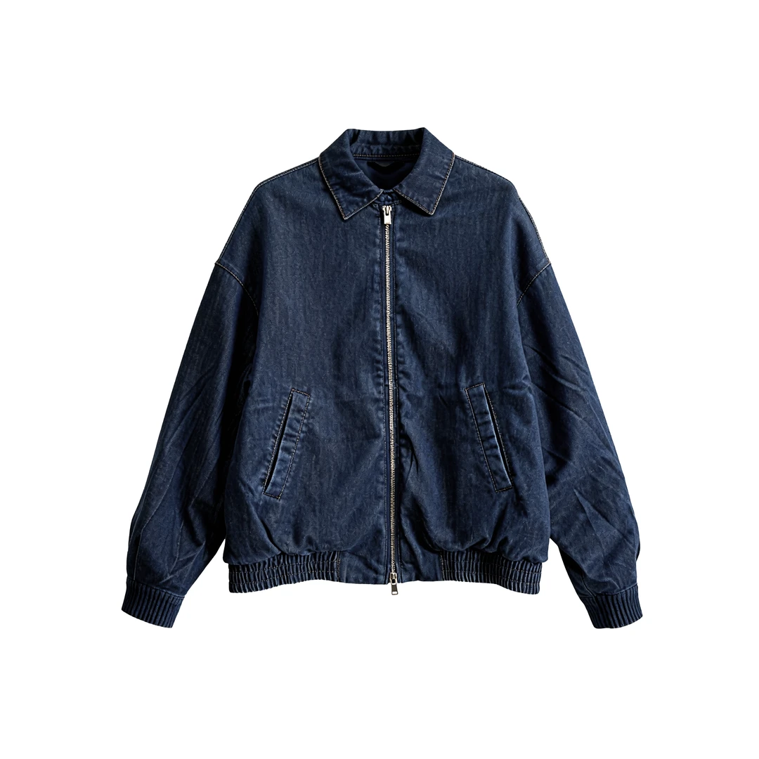 LUmina 鹅绒短款牛仔夹克外套 B003-K34256