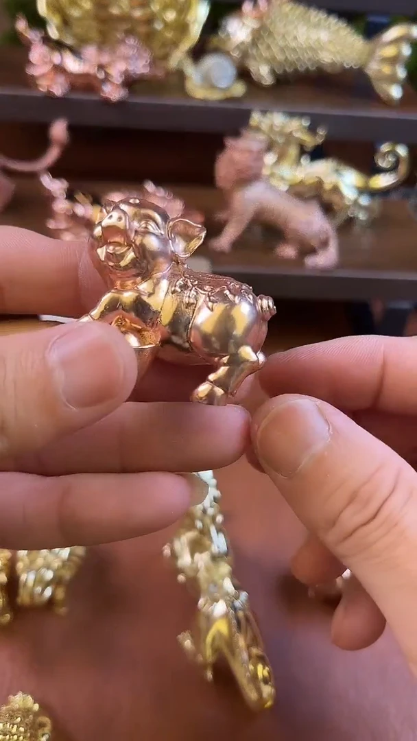 紫铜猪摆件福摆件