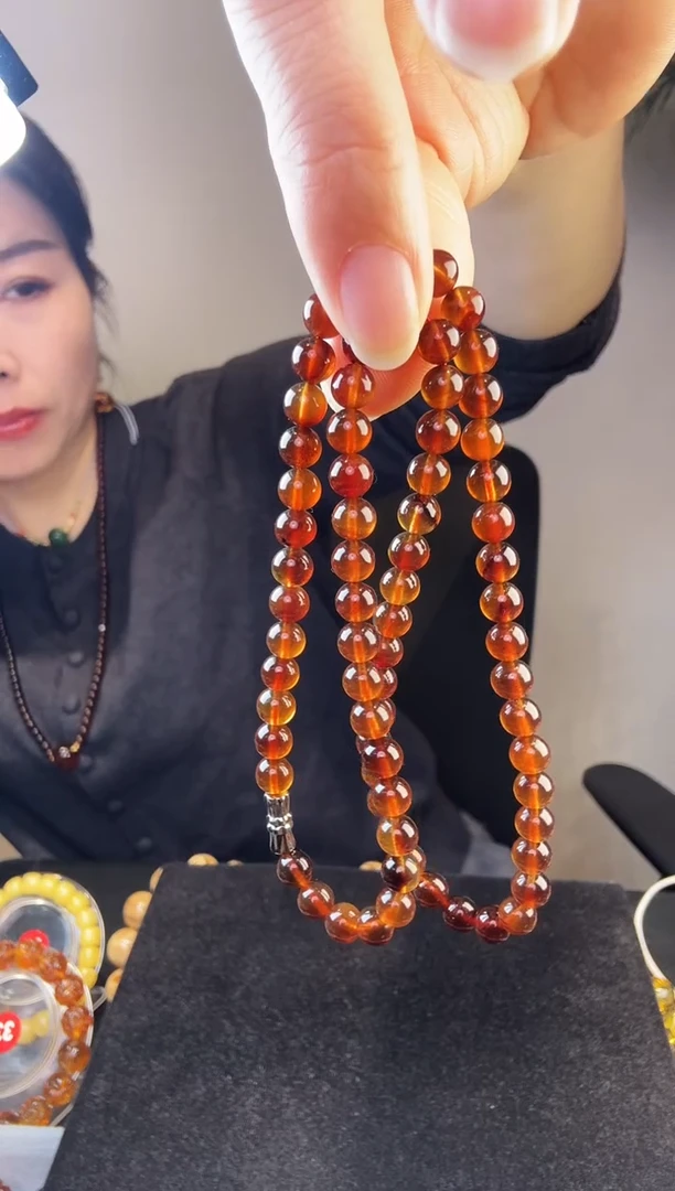 琥珀颈饰未镶嵌琥珀项链04