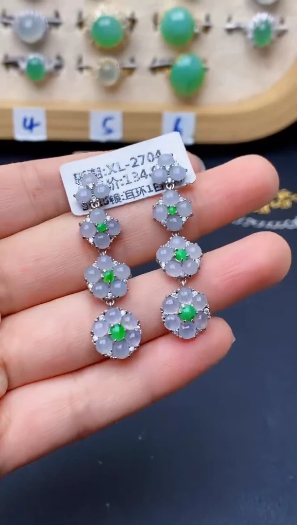 银S925镶嵌戒指翡翠6079